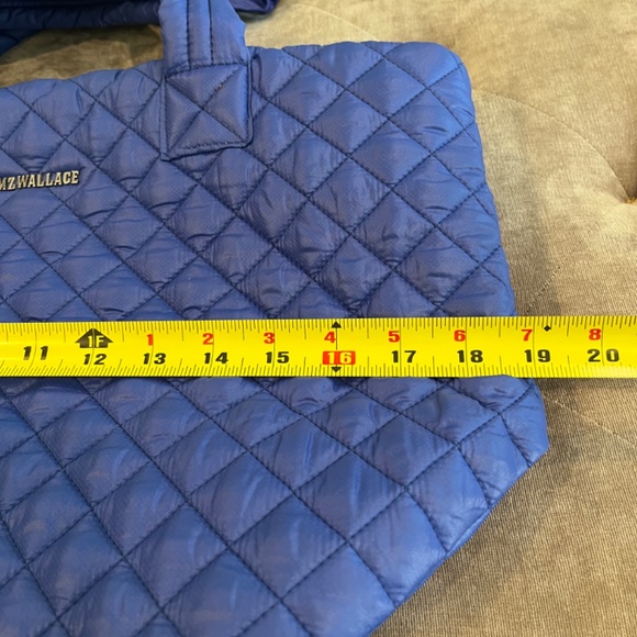 MZ Wallace Small Metro Quilted Nylon Tote -BLUE - Picture 5 of 9